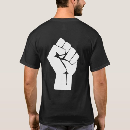 Schwarze Faust ausgelöst - Widerstand T-Shirt (Rückseite)