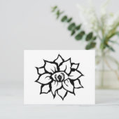 Schwarze Faust der Blume Postkarte (Stehend Vorderseite)