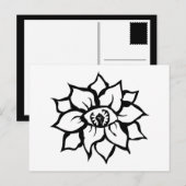 Schwarze Faust der Blume Postkarte (Vorne/Hinten)