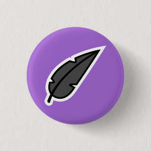 Schwarze Feder Button