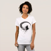 schwarze Fee auf dem Mond T-Shirt (Vorne ganz)