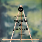 Schwarze, feine italienische Typografie Hochzeit W Acrylschild (Neutral)