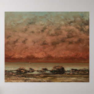 Schwarze Felsen, Trouville - Gustave Courbet Kunst Poster