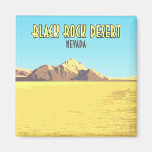 Schwarze Felsen-Wüste Nevada Vintag Magnet