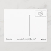 Schwarze Ferse, roter Stiletto-Schuh Postkarte (Rückseite)