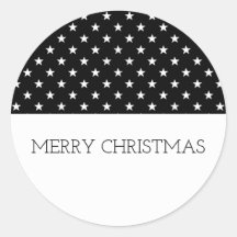 Schwarze Feststars Weihnachtskleber