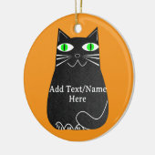 Schwarze Fett-Katze mit einem benutzerdefinierten, Keramik Ornament (Links)