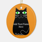 Schwarze Fett-Katze mit einem benutzerdefinierten, Keramik Ornament (Links)