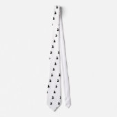 Schwarze Fett-Katze mit grünen Augen Krawatte (Vorderseite)