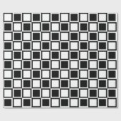 Schwarze, fette Mod-Quadrate Geschenkpapier (Flach)