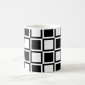 Schwarze fette Mod-Quadrate Kaffeetasse (Mittel)