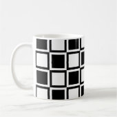 Schwarze fette Mod-Quadrate Kaffeetasse (Links)
