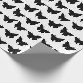 Schwarze, fette Mod-Schmetterlinge Geschenkpapier (Ecke)