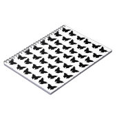 Schwarze, fette Schmetterlinge Notizblock (Linke Seite)