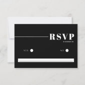 Schwarze fette und schicke Typografie minimalistis RSVP Karte (Vorderseite)