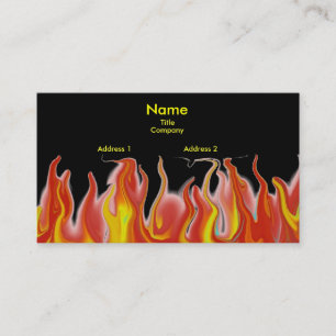 Schwarze Feuer-Visitenkarte Visitenkarte
