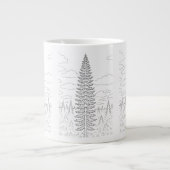Schwarze Fichte - Picea mariana - einheimische Fär Jumbo-Tasse (Vorderseite)