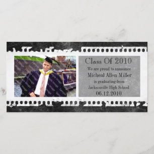 Schwarze Filmrahmen Grunge Abschluss Fotokarte Ankündigung