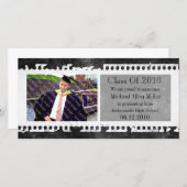 Schwarze Filmrahmen Grunge Abschluss Fotokarte Ankündigung (Vorne/Hinten)