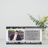 Schwarze Filmrahmen Grunge Abschluss Fotokarte Ankündigung (Stehend Vorderseite)