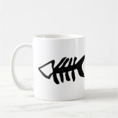 schwarze Fische Fishbones Kaffeetasse (Links)
