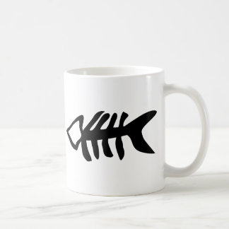 schwarze Fische Fishbones Kaffeetasse