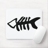 schwarze Fische Fishbones Mousepad (Mit Mouse)