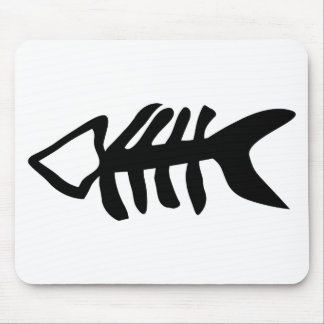 schwarze Fische Fishbones Mousepad