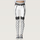 Schwarze Fishnet-Leggings Leggings (Vorderseite)
