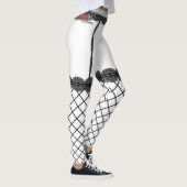 Schwarze Fishnet-Leggings Leggings (Rechts)