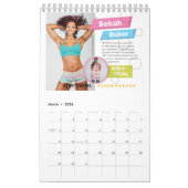 Schwarze Fitness-Frauen-Traumkörper-Kalender Kalender (Mär 2026)