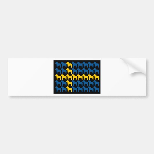 Schwarze Flagge Schwedens Dala Autoaufkleber (Vorne)