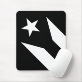 Schwarze Flagge von Puerto Rico Mousepad (Mit Mouse)