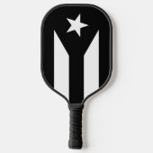 Schwarze Flagge von Puerto Rico Pickleball Schläger (Rückseite)