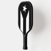 Schwarze Flagge von Puerto Rico Pickleball Schläger (Links)