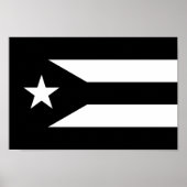Schwarze Flagge von Puerto Rico Poster (Vorne)