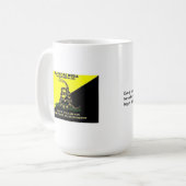 Schwarze Flaggen-Medium-Kaffee-Tasse Kaffeetasse (Vorderseite Links)