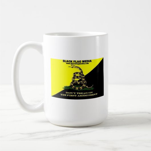 Schwarze Flaggen-Medium-Kaffee-Tasse Kaffeetasse (Links)