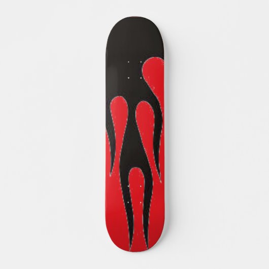 Schwarze Flammen Skateboard (Vorne)
