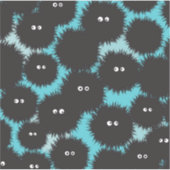 Schwarze Flaute-Monster Aufkleber (Vorderseite)