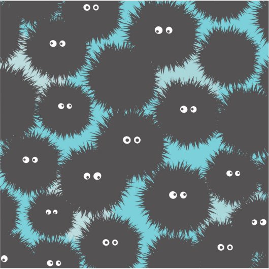 Schwarze Flaute-Monster Aufkleber (Vorderseite)