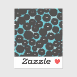 Schwarze Flaute-Monster Aufkleber