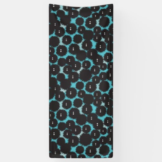 Schwarze Flaute-Monster Banner (Vertikal)