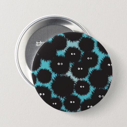 Schwarze Flaute-Monster Button (Vorne & Hinten)