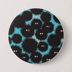 Schwarze Flaute-Monster Button