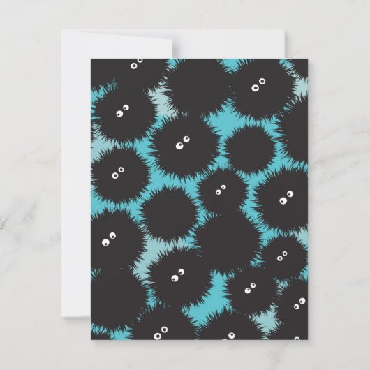 Schwarze Flaute-Monster Feiertagskarte (Vorderseite)