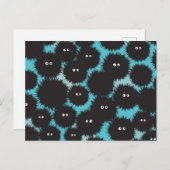 Schwarze Flaute-Monster Feiertagspostkarte (Vorne/Hinten)