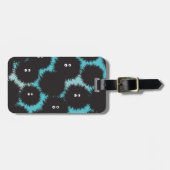 Schwarze Flaute-Monster Gepäckanhänger (Vorderseite horizontal)