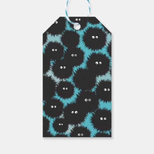 Schwarze Flaute-Monster Geschenkanhänger (Vorderseite)