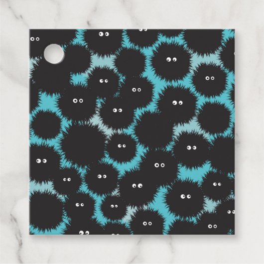 Schwarze Flaute-Monster Geschenkanhänger (Vorderseite)